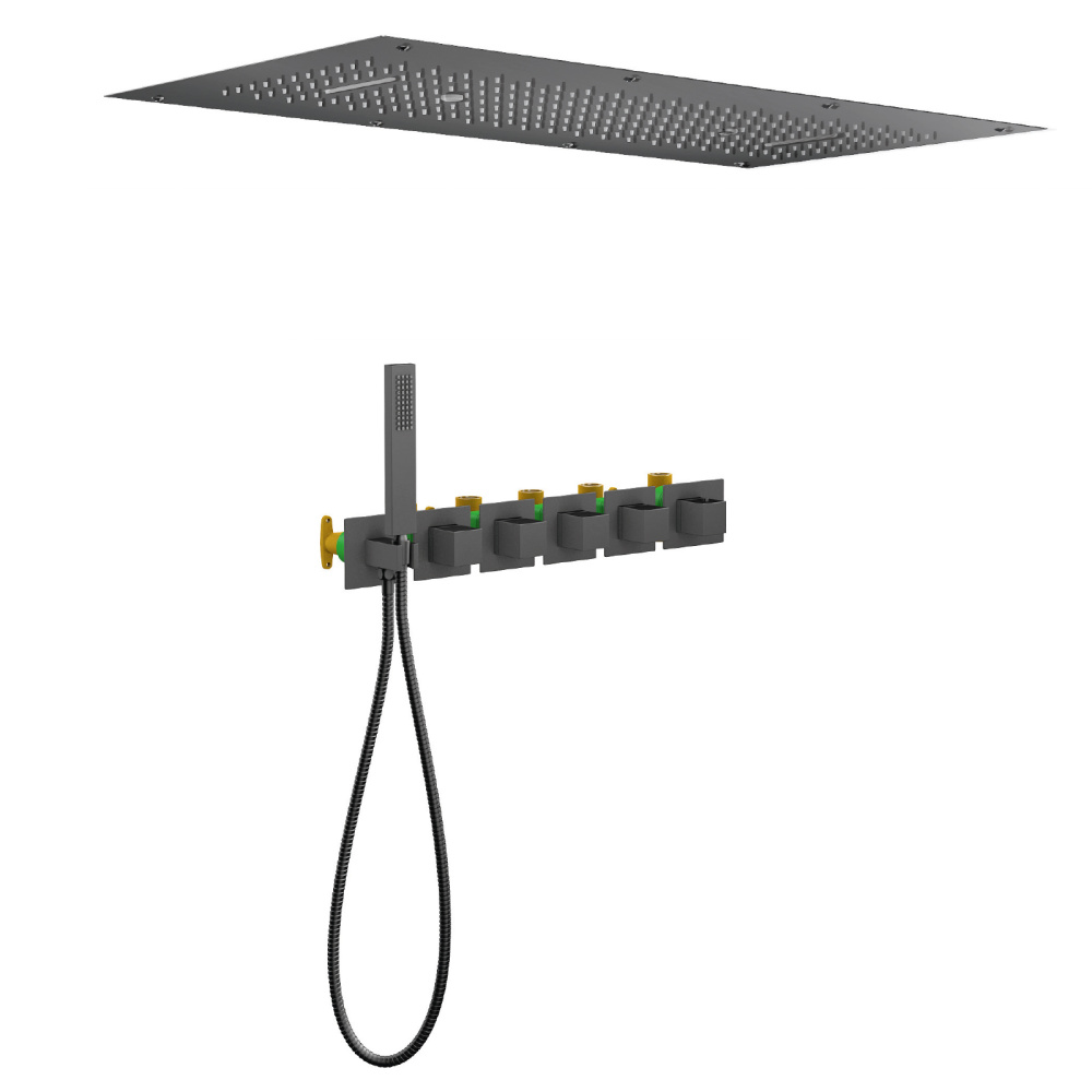 Фото Душевая система встроенная с термостатом Timo Petruma SX-5329/03SM черный