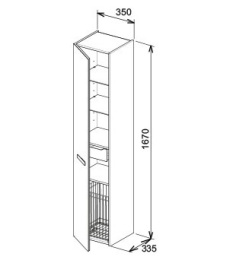 Фото Пенал Keuco Royal Universe 32731210001, бежевый, белый