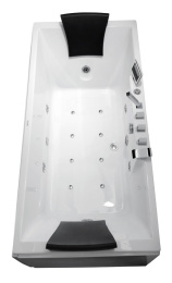 Фото Акриловая ванна 175x85 Gemy (G9065 K L), прямоугольная, Гидромассаж: есть (уже установлен)