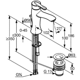 Смеситель для раковины Kludi Amphora (540230575)