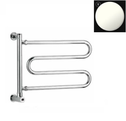 Электрические полотенцесушители Полотенцесушитель электрический Margaroli Vento 510 BOX 510WHNB, высота 41 см, ширина 59 см, белый