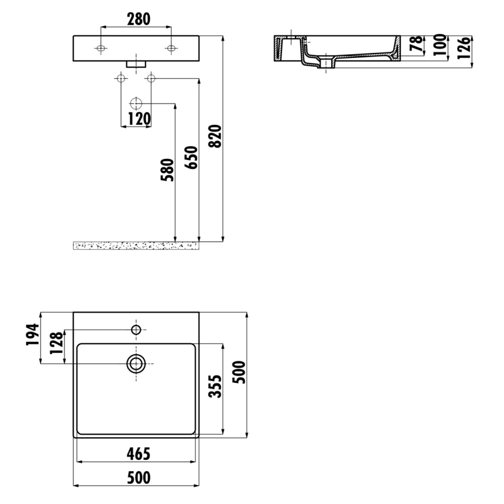 Раковина Creavit Next (NX255-00CB00E-0000) белая (50 см)