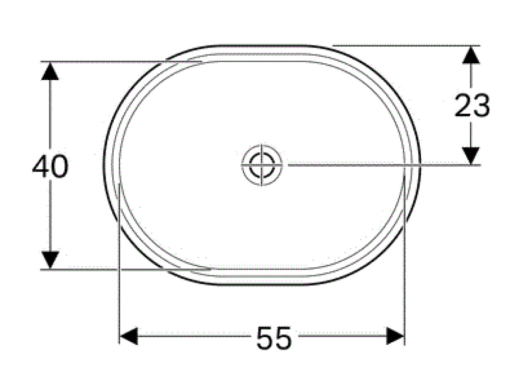 Фото Geberit Variform 500.758.01.2 Раковина, встраиваемая снизу
