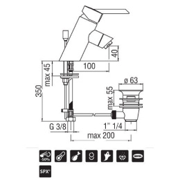 NOBILI Oz T2 OZ118/1T2CS Смеситель для раковины (хром/сатин)