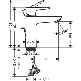 Смеситель для раковины Hansgrohe Talis E (71713700) белый матовый