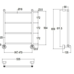 Водяные полотенцесушители Полотенцесушитель водяной Margaroli Mini 34824704CRNS