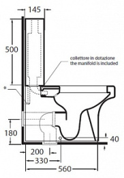 Фото Бачок для унитаза Azzurra Tulip TUL400B1/MBL