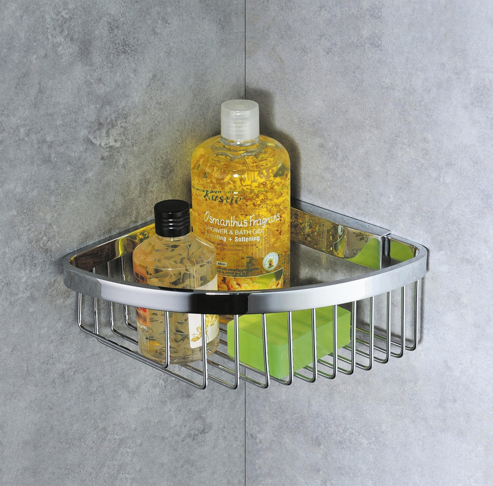 Фото Colombo Design Complementi B9648 Полка - решётка для душевых принадлежностей, угловая (хром)