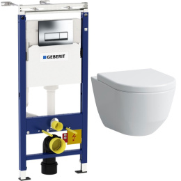 Инсталляция Geberit с унитазом Laufen Pro 8.2096.6.000.000.1, сиденье микролифт