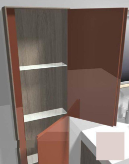 Пенал Jacob Delafon Rythmik Pure EB1774D-M78 40 см, матовый лак пыльная роза, правый