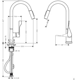 Фото Смеситель для кухни 39835000 Axor Citterio