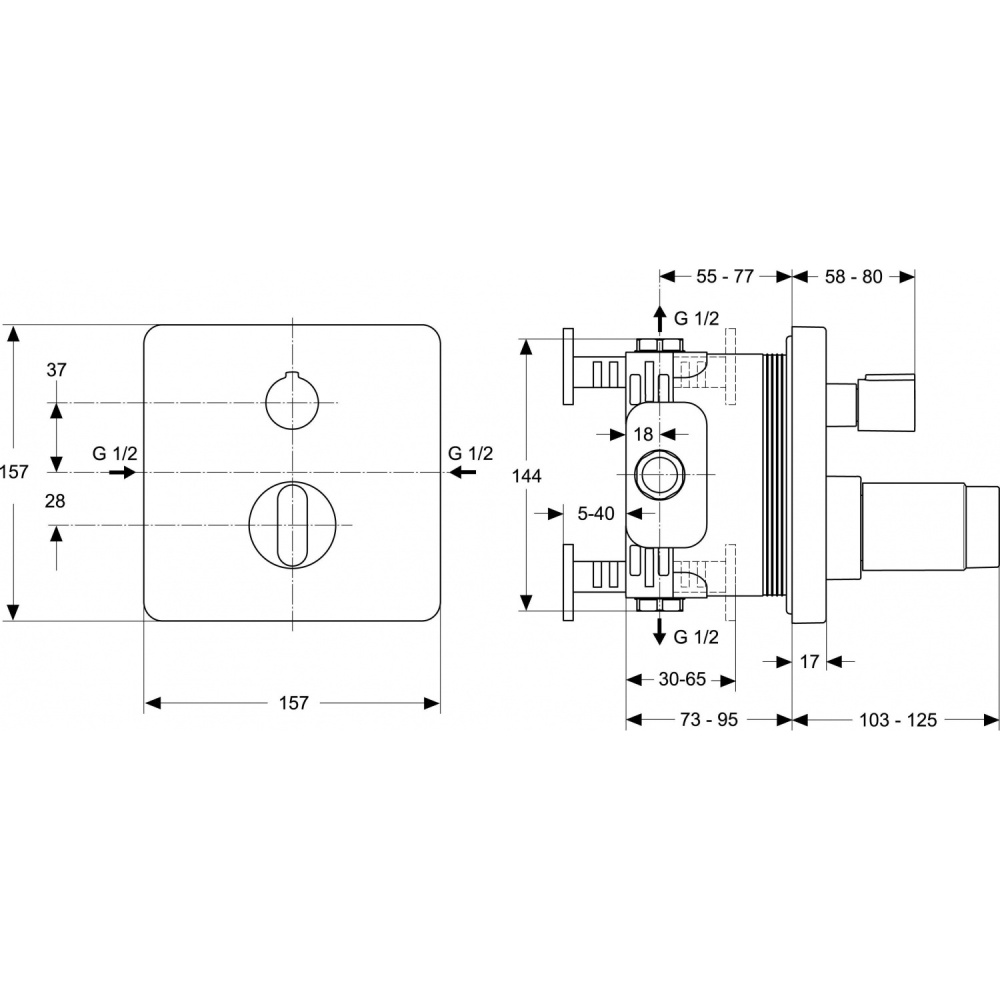 Ideal Standard Moments A4718AA Термостат для ванны