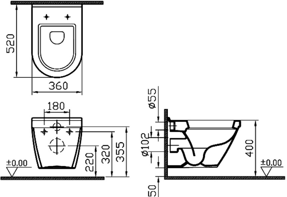 Инсталляция Viega с унитазом Vitra S50 5318B003-0075, сиденье микролифт, комплект Santehnica.ru Vitr