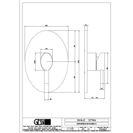 Внешние части для смесителя Gessi Ovale (37764#031) хром