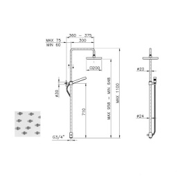 Душевая система Nicolazzi Dames Anglaises (5715WSCR20) хром