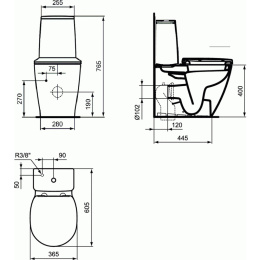 Напольный унитаз Ideal Standard Connect Space E119601