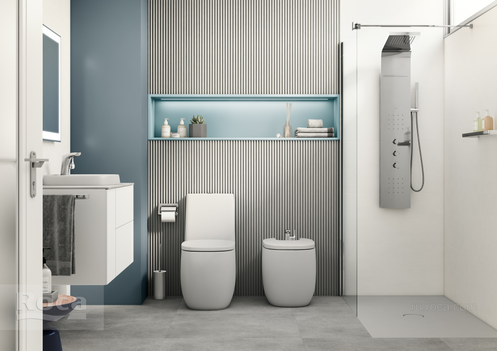 Фото Биде напольное Roca Beyond (3570B8630) жемчужный