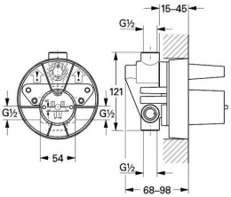 Фото Встраиваемый Grohe 33963 000  универсальный механизм
