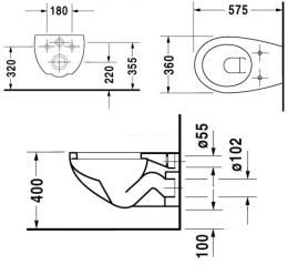 Подвесной унитаз Duravit Duraplus 2547090000, белый