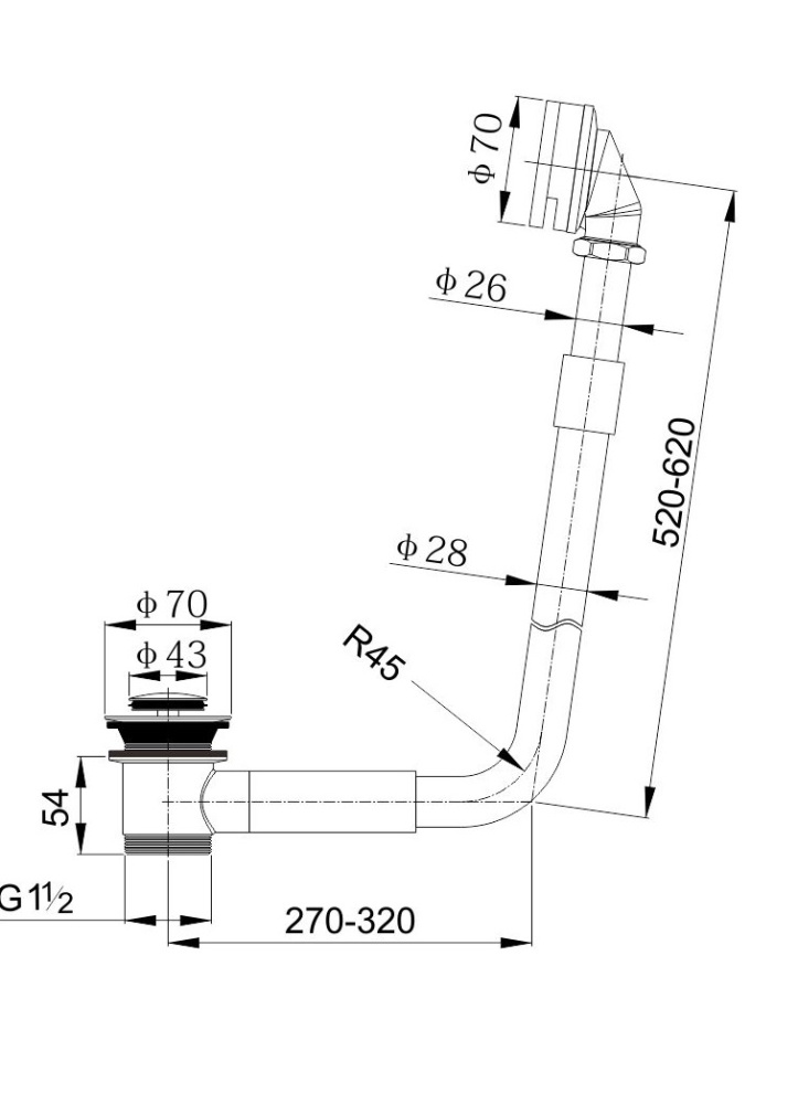 Фото Слив перелив Timo 8006/00 хром