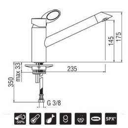 NOBILI Oz OZ113/1SA Смеситель для кухни (сатин)