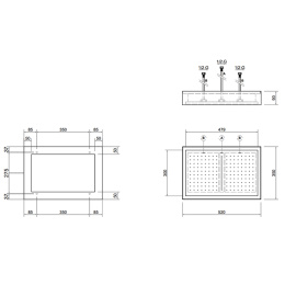 Фото Antonio Lupi Fuorimeteo FMS20.BL Внешний верхний душ, 52х36см, с подсветкой, цвет: белый