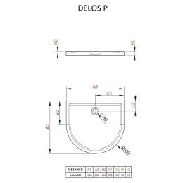 Акриловый поддон для душа Radaway Delos P 90x100x5 белый 4Z19035-03N