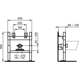 Рама для монтажа подвесного биде Ideal Standard PROSYS R015967