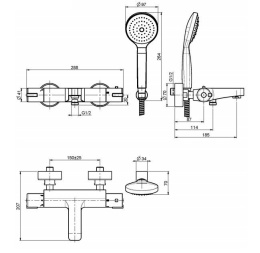Термостат для ванны F4074CR FIMA Carlo Frattini FIMATHERM