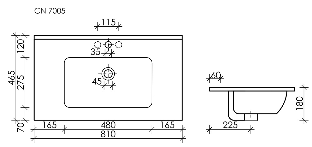 Накладная раковина Ceramica Nova ELEMENT CN7005