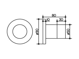 Запорный вентиль Keuco Ixmo 59541010001, хром