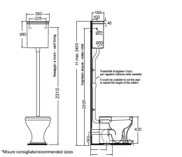 Фото Бачок для унитаза Azzurra Charme (CHCSAL000000BI) высокий, белый