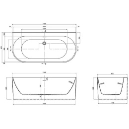 Фото Акриловая ванна 170х80 Azario BRADFORD (BRA17080)
