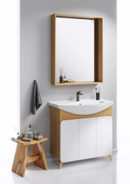 Зеркало в раме 80х100 см AQWELLA Basic BAS0210DZ