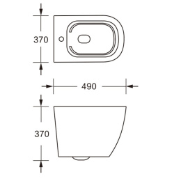 Подвесной безободковый унитаз Cerutti Spa SELLA Aria Tornado MB CT9530