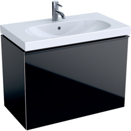 Фото Тумба под раковину Geberit Acanto 500.615.16.1, 74 см, с сифоном, цвет черный