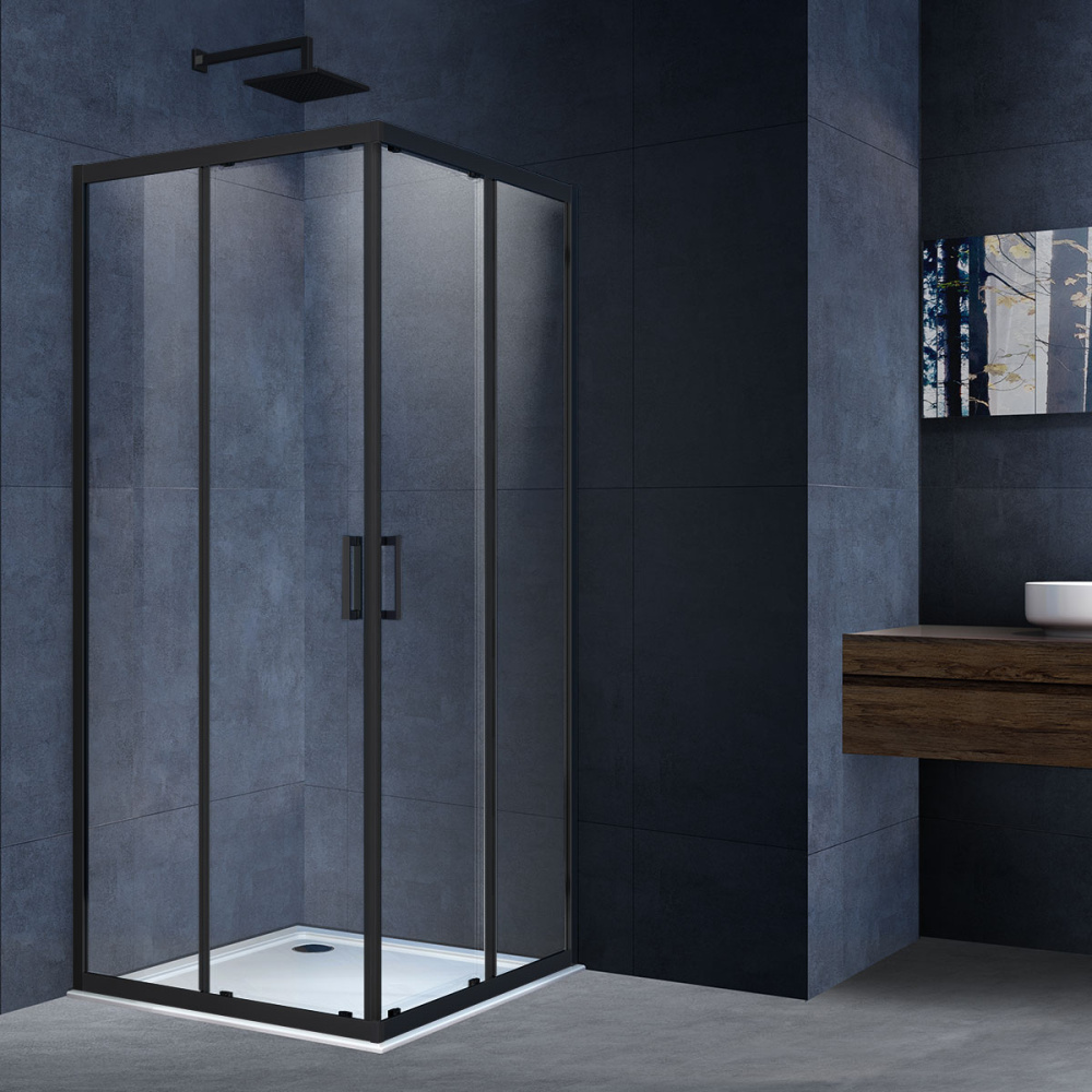 Душевой уголок Душевой уголок Vincea Alpha (VSS-3AL900CLB) черный