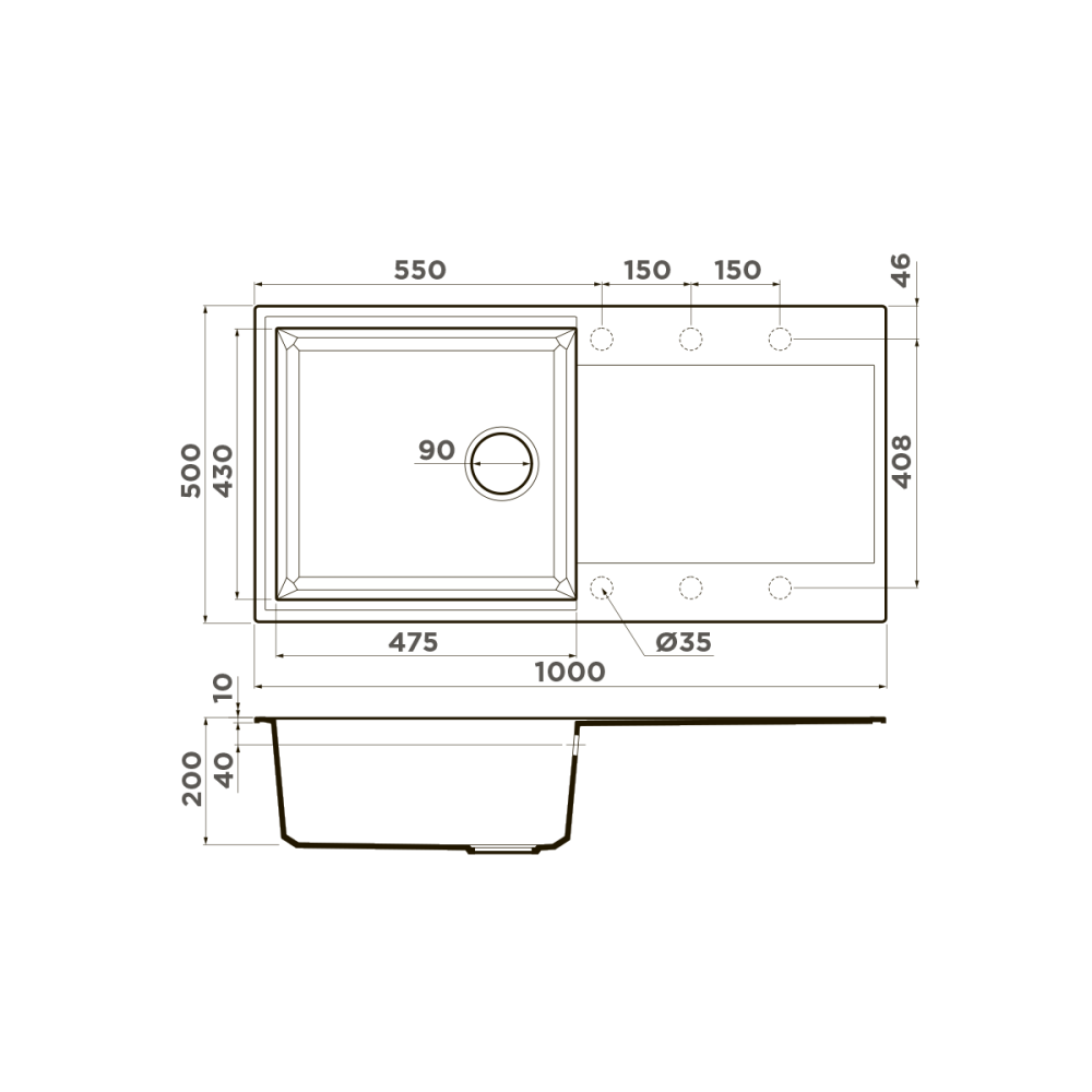 Кухонная мойка Omoikiri Sakaime 100-WH Tetogranit (4993887) белый