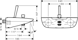 Комплект смесителей Hansgrohe PuraVida (15472400/15070400) хром, белый