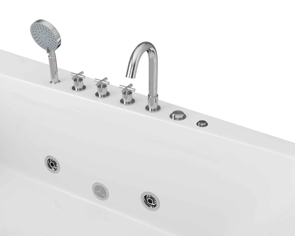 Ванна гидромассажная 170х95 Grossman (GR-17095-1L) белый глянцевый