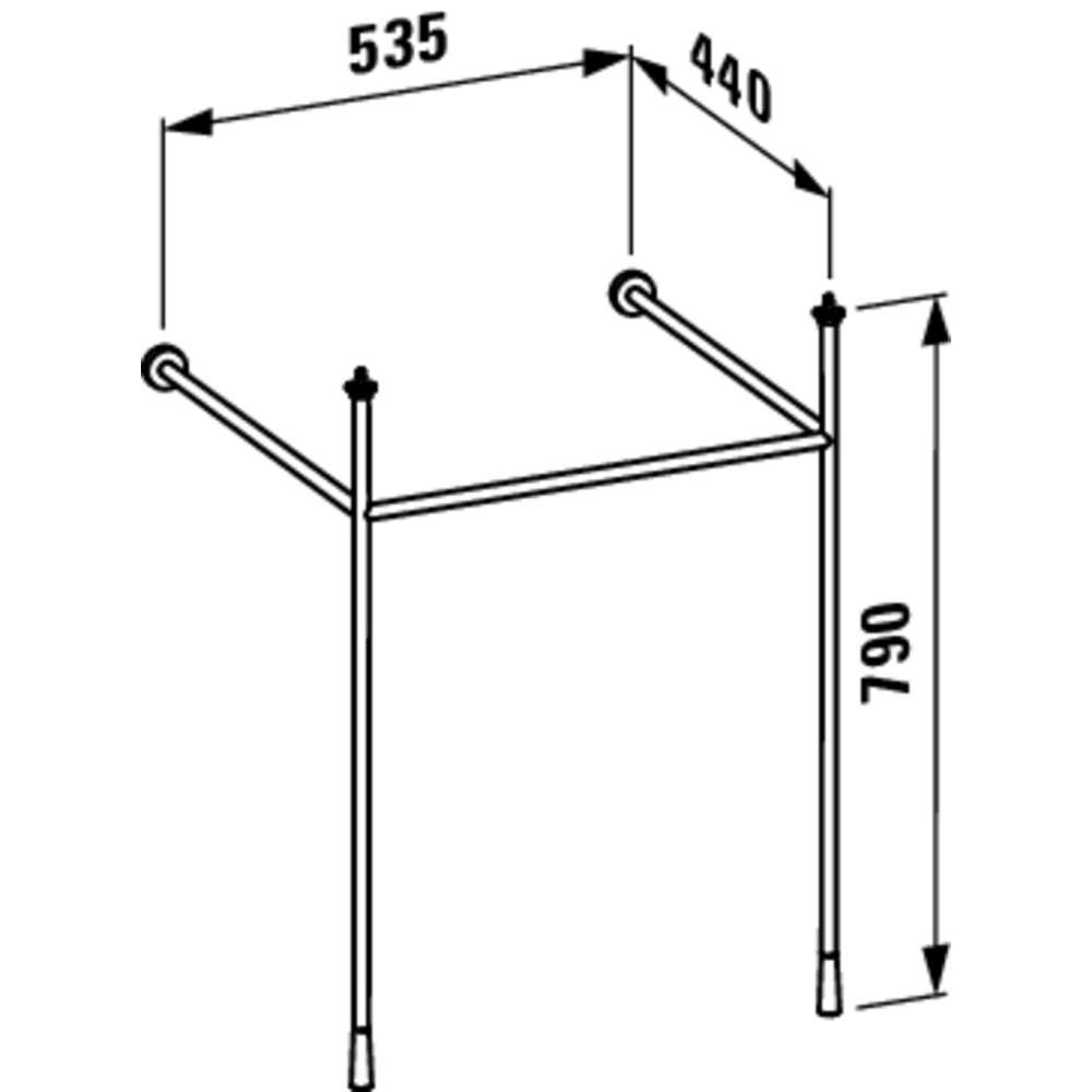 Каркас под раковину Laufen Kartell by Laufen 3.8533.5.450.000.1