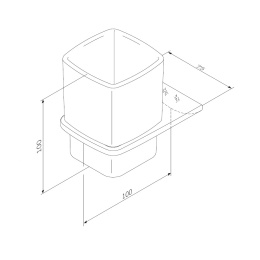 Стеклянный стакан Am.Pm Inspire 2.0 (A50A34322) черный