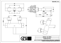 Термостат для ванны Gessi Ovale (21611#031) хром