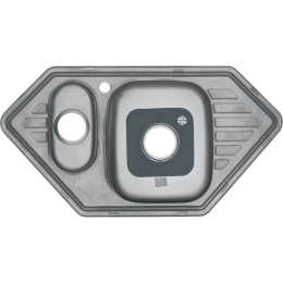 Мойка 9550C MELANA 0,8/180 1,5-я чаша врезная угловая с сифоном (222 С t *7)