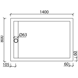 Душевой поддон Aquanet Stone Lite GB1480S 140x80 (с ножками и панелью)