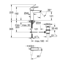 Смеситель Grohe Start 23552002 для раковины хром