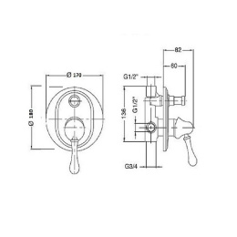 Фото Magliezza Grosso Bianco 50147-cr смеситель для ванны (хром)