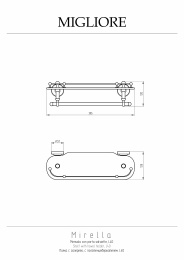 Фото Полка Migliore Mirella 17248 матоваое стекло, хром