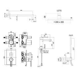 Фото Комплект для душа Paffoni RINGO (KITRIN018NO071) черный матовый