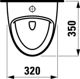Писсуар Laufen Caprino Plus 8.4206.2.000.000.1 подвод воды наружный